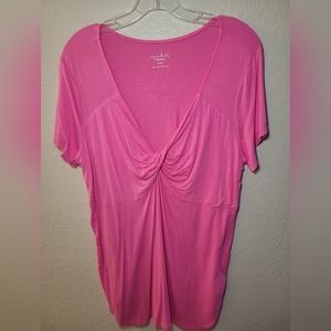 Isabel maternity pink top